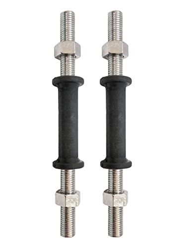 Image of Dumbbell Rods For Home Gym Workout, Men & Women | Solid Bar Rods (24mm) (Black, 14 Inch, With Grip)