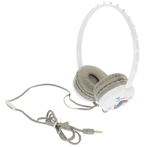 Gadpiparty Casque Audio Filaire Circum-aural Blanc pour Garçons et Filles, Arceau Réglable, Câble 118 Cm, Casque Circum-aural pour École et Jeux Vidéo, Écouteurs Mignons et Confortables