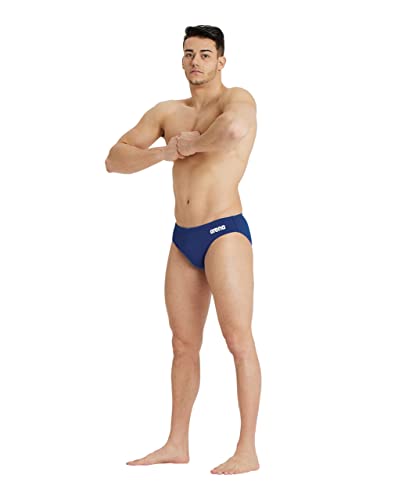 Arena Men's Standard Team Swim Briefs Solid, Navy-White, 26 #TOP7