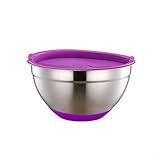Couvercle pratique : doté d'un couvercle amovible, ce saladier permet un rangement facile du contenu et l'appariement. En outre, le couvercle aide à prévenir les éclaboussures et garde votre cuisine propre.