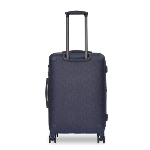 Image of Tommy Hilfiger Jazz Cabin Soft Luggage - Navy |Check-in Trolley Bag with TSA Lock | 360 Spinner Double Wheels | Telescopic Handle | Expandable | Polyester Shell Suitcase | 42L Capacity | 56cm