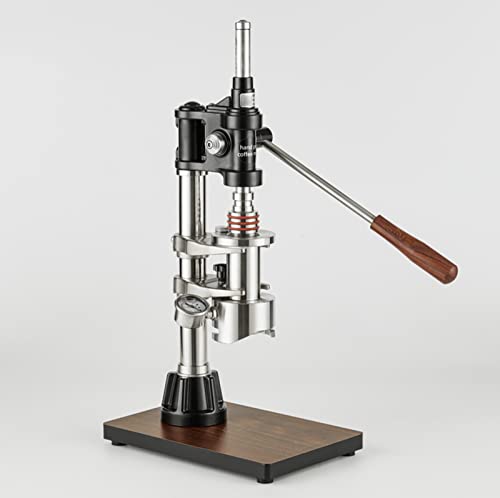 Macchina per caffè Espresso a Leva Manuale, Macchina per caffè Espresso Manuale in Acciaio Inossidabile con Manico E Manometro, Pressione di Estrazione 1-16 Bar, Impostazione Rimovibile