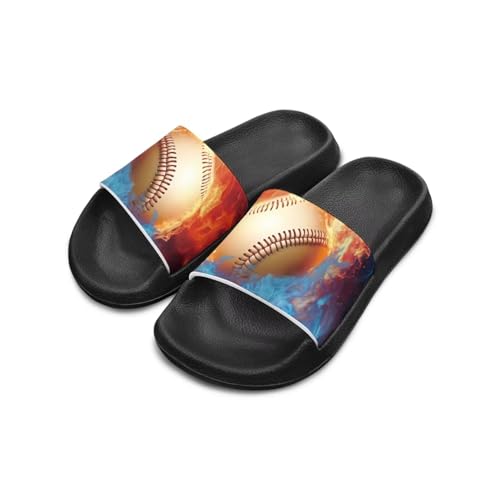 Forchrinse Boys Slides Summer Beach Slippers Arch Support Sport Sandals Casual House Shower Shoes
