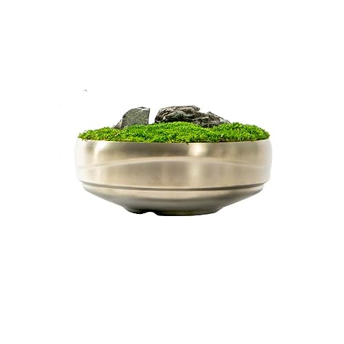 Mousse verte de plante bonsai arbre artificiel chinois zen pour décoration table de thé