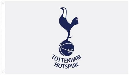 EPL Tottenham - Authentic 5ft x 3ft White Crest Flag