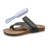 Sandalias Ortopédicas Elegantes De Verano Para Mujer, Corrector Ortopédico De Juanetes Plano Y Cómodo Sin Cordones Para Mujer, Zapatos De Playa Informales Transpirables Para Viajes(Gray Black,35 EU)