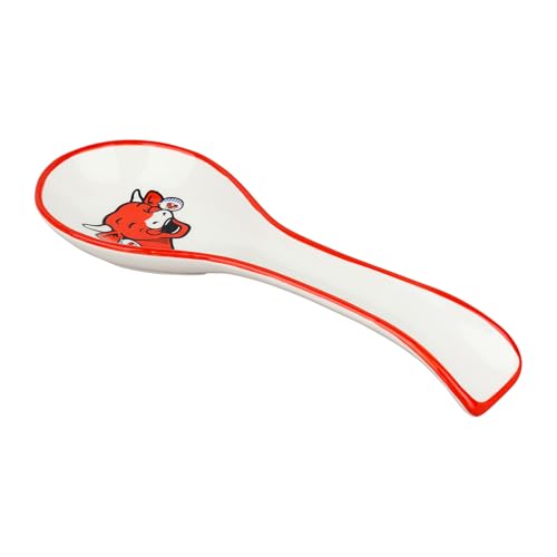 La Vache qui rit® G545678 Repose Cuillère en céramique - Porte cuillère cuisine avec un motif...