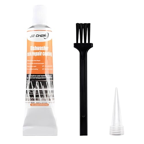 Masilla Plastico Reparacion,Reparador de óxido para Cestas de Lavavajillas,Pintura Oxido Lavavajillas,Impermeable, Inoxidable y de Secado Rápido,Pintura Anticalorica Blanca,50 ml