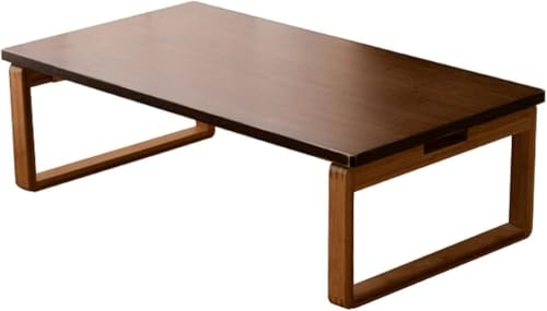 Mesa de centro plegable japonesa de madera, diseño que ahorra espacio, para balcón, ventana de bahía, espacios pequeños, muebles elegantes y funcionales para la vida moderna