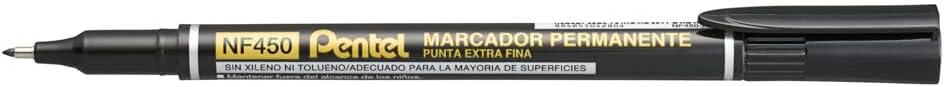 Extra Fine Permanent Marker Black - Pack of 12, NF450-A