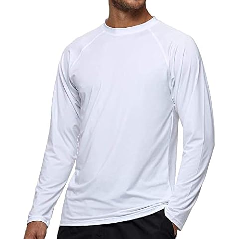 Arcweg Rash Guard Hombres Manga Larga UPF 50+ Blanco L Cover