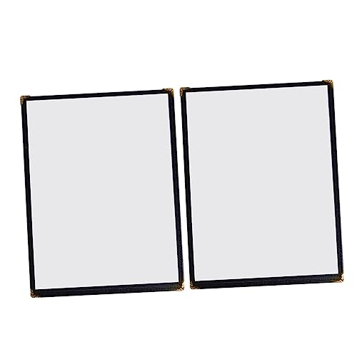 MUCKLILY 2pcs Menu Large Camera Blower Recipe Protector Double-Sided Recipe Cover Clear Protective Film Filter Flask Wine List Protective Cover Clear Recipe Cover Enclosure PVC Transparent