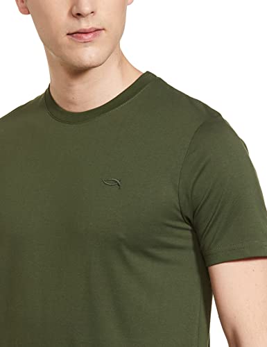 Image of Max Men's Cotton Regular Fit Half Sleeves Crew Neck Solid Lounge T-Shirt