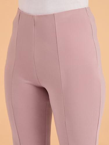Image of barcino White 4-Way Stretch Bootcut Flared Trousers