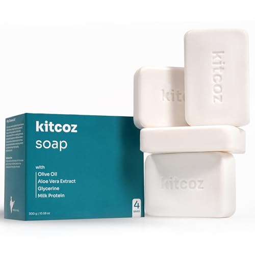 Image of Kitcoz Anti-Fungal & Anti-Itch Soap with Tea Tree Oil, Men and Women, 4x75g | Non-Drying Anti-Bacterial Soap for Daily Use