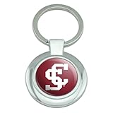 GRAPHICS & MORE Santa Clara University Primary Logo Keychain Classy Round Chrome Plated Metal