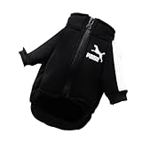 Baseball-Hundejacke, Winterkleidung for kleine und mittelgroße Hunde, Welpen, Haustierweste, französische Bulldogge, Sweatshirt, Chihuahua, Kostüm, Mopsmantel(Black Copy,4XL 11-12.5 KG)