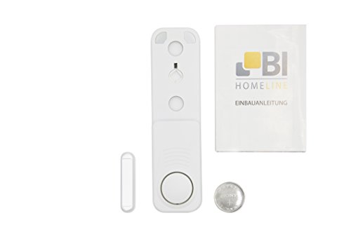 Preisvergleich Produktbild Universelle Einbruchsicherung für Fenster Zusatzsicherung alarmgesichert Alarmgeber Alarmsicherung I Fenstersicherung universal Modul I Premium Sicherheitstechnik von BI HOMELINE (Weiß)