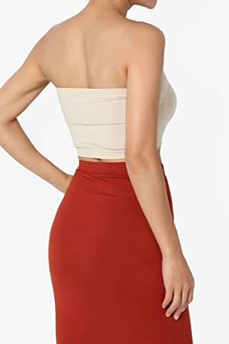 Image of TheMogan Women's Seamless Bandeau Bra Tube Top Strapless Nylon /Span Stretch Bralette