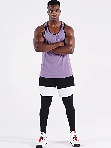 Image of NELEUS Men's 3 Pack Dry Fit Y-Back Muscle Tank Workout Gym Shirt