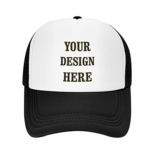 Custom Trucker Hat Customized Baseball Cap For Mens Design Your Own Image Logo Text Personalized Gifts Adjustable Trucker Cap Black #TOP7
