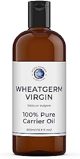 Mystic Moments | Wheatgerm Virgin Carrier Oil 500ml - Pure & Natural Oil Perfect For Hair, Face, Nails, Aromatherapy, Massage and Oil Dilution Vegan GMO Free