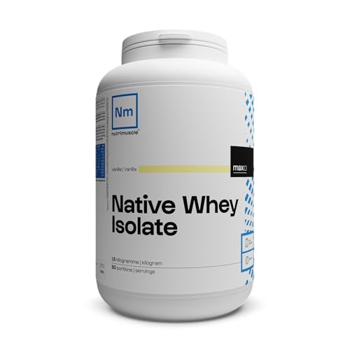 Isolado 100 % puro de Whey nativo | Proteína de soro em pó extraproteinada (90%) • leite francês • criação muscular • musculação/fitness, nutrimuscle, aroma natural baunilha - 1,5 kg