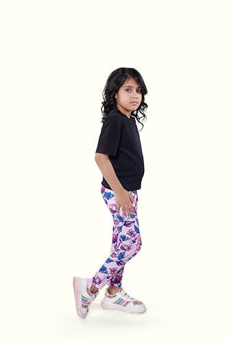 Girls Leggings Bundle Pack – Stretchy Printed Yoga Pants for Kids & Tweens, Soft Breathable Activewear (3T–13T)2