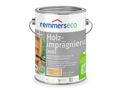 Remmers Holzimprägnierung [eco] farblos, 2,5 Liter, für Innen & Außen, schützt vor Feuchtigkeit, überstreichbar
