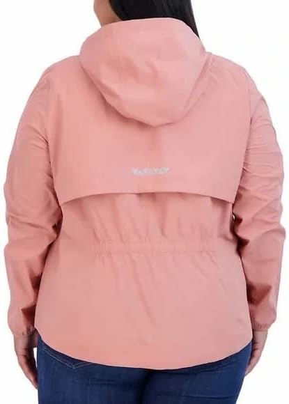 Gerry Ladies' Packable Rain Jacket Women's Rain Coat Bag Included | Pink, Large