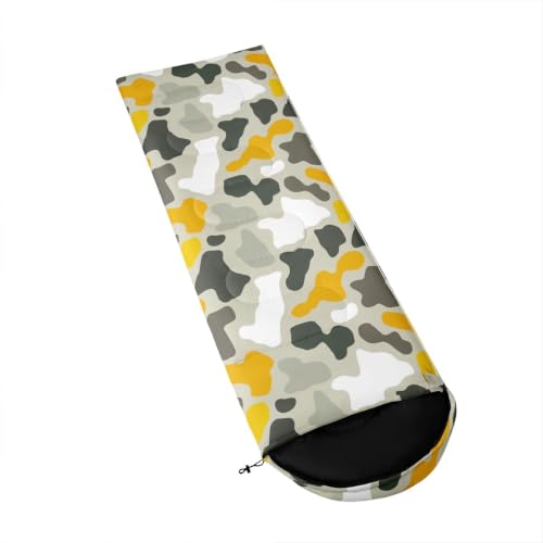 Bolsa de dormir Erosebridal Camo gris amarillo blanco camuflaje militar para camping miniatura 4