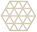 Zone Denmark Triangles Topfuntersetzer, Hitzebeständig bis 250 °C, Silikon Untersetzer, Dekorative Untersetzer für Töpfe und Pfannen, Spülmaschinenfest, 16 x 14 cm, birkenfarbig
