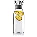 Hiware 35 Oz Glass Drip-free Carafe with Stainless Steel Silicone Flip-top Lid - Glass Water Pitcher Fridge Carafe Ice Tea Maker