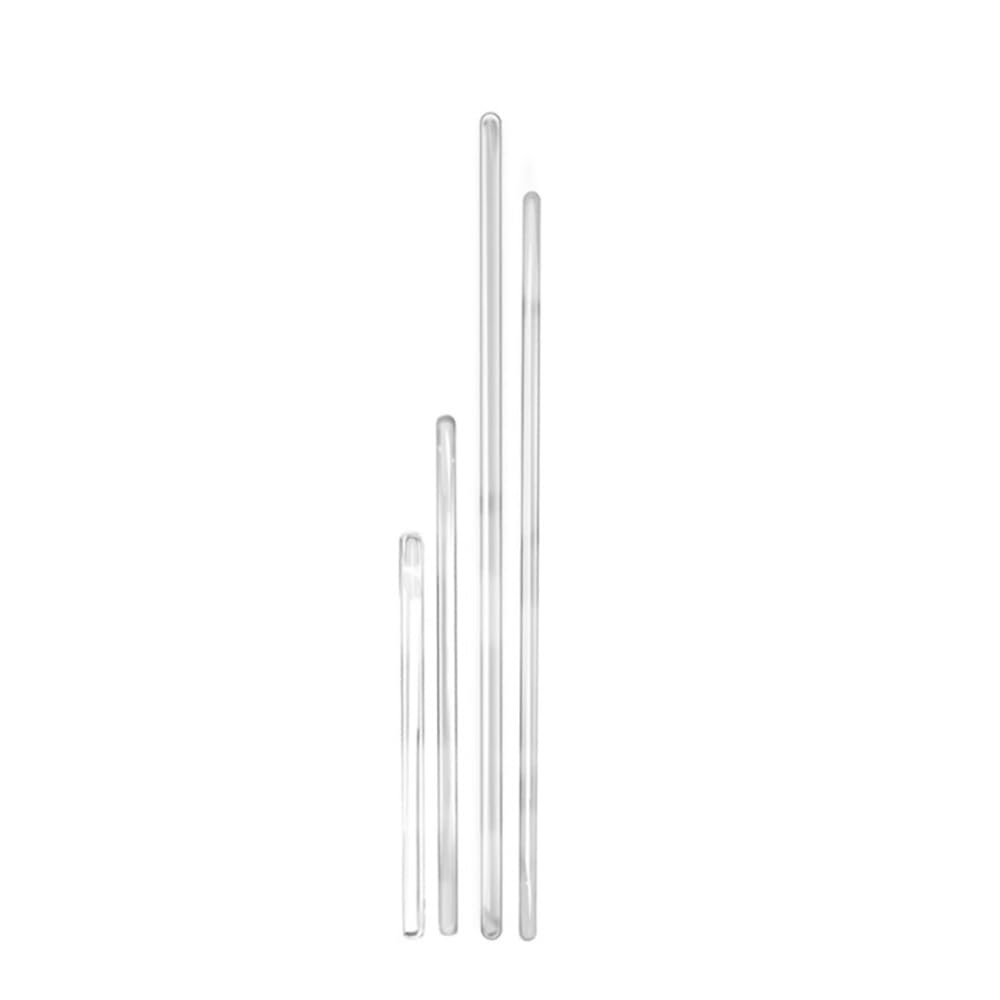 Asta di miscelazione trasparente 20/10 pezzi di bastoncini agitazione in vetro trasparente con estremità arrotondate, lunghi in borosilicato for bevande | 10x400mm