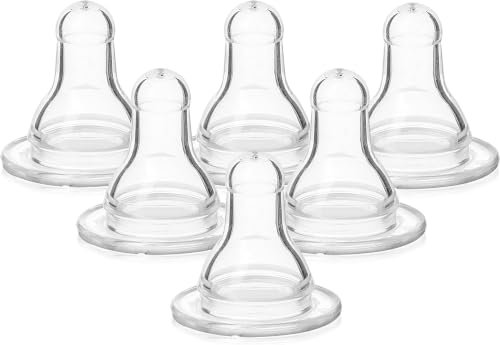Image of Evenflo Feeding Classic BPA-Free Silicone Fast Flow Nipples - 8 Months+, Clear, 6 Count (Pack of 12)