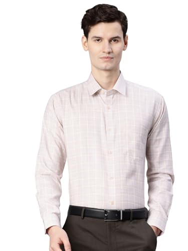 Image of Majestic Man Men's Pure Cotton Slim Fit Checkred Full Sleeve Classic Collar Everyday Formal Shirt