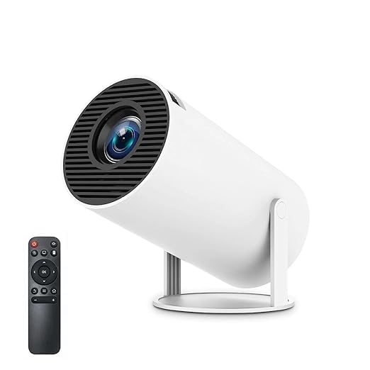 Smart LED Projector with 720p HD Resolution, Rotatable Design, Bu...