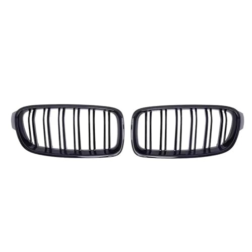 Parrilla parachoques delantero para BMW Serie 3 F30 Sedán 2012-2017 estilo doble línea diamante