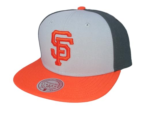 Mitchell & Ness Boné ajustável MLB Triple Play Liberty Snapback - Cinza/Cores do time, Cinza, Tamanho nica