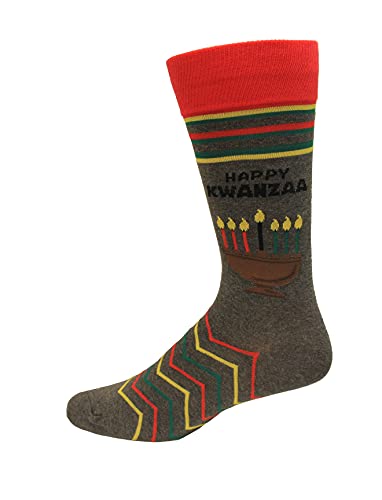 Image of Hot Sox Unisex Happy Kwanzaa Crew Socks 1 Pair