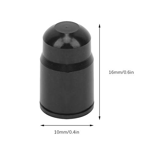 50 piezas de tapa para válvula Schrader de aleación de aluminio para neumáticos de bicicleta (Negro) miniatura 5