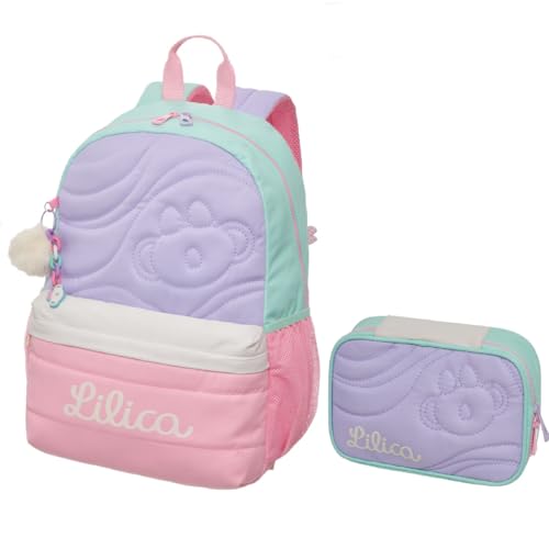 Kit Mochila Costas Estojo Box Lilica Ripilica Lovit Creamy Pacific