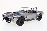 Solido Shelby Cobra 427 MKII – Histórico Roadster musculoso Rayas Deportivas Sidepipes Coche Diecast Plata, 1:18