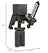 Mattel Minecraft Craft-A-Block Wither Skeleton Figure, Authentic Pixelated Video-Game Character, Action Toy to Create, Explore and Survive, Collectible Gift for Fans Age 6 Years and Older