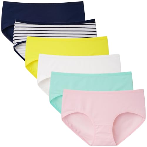 La Mejor Selección de Niñas en Ropa Interior comprados en linea. 39 INNERSY Ropa Interior de Algodón para Niñas Braguitas Cómodas para Adolescentes Paquete de 6(Macarrón,Grande)