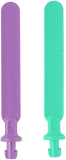 TalkTools Sensi Tip Stimulate Lips, Cheeks, Tongue, Improve Biting, Chewking, Jaw Strength for Kids Dishwasher Safe (Purple and Green, Combo Pack)