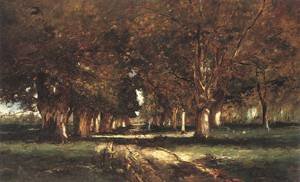 Peinture à l'huile Line de Trees 1886 pour créer une ambiance galerie d'art chez soi