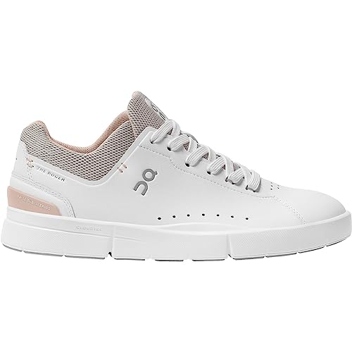 On Women's The Roger Advantage Sneakers, White/Rose, 8.5 Medium US