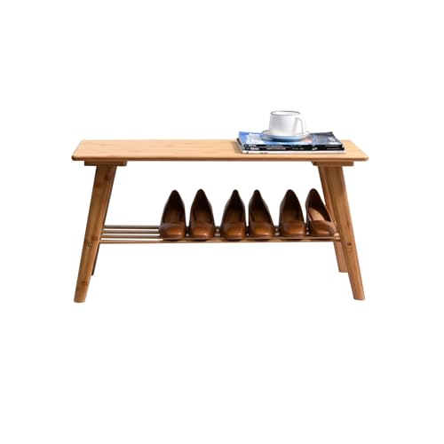 Tabouret à langer en bois massif de 100 cm avec rangement moderne pour entrée