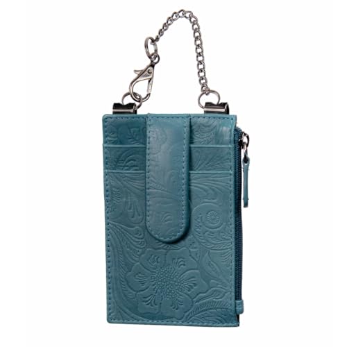Image of Sidekick RFID Blocking Boot Wallet with Security Chain & Zipper Lock - Genuine Leather Wallets for Men, Travel Wallets Women, Minimalist Leather Card Holder